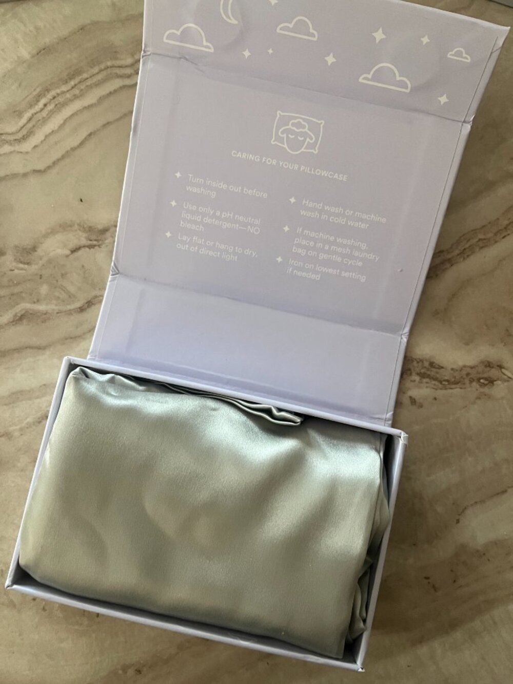 The Company Store Silk Pillowcase Gray Pack of One NWT